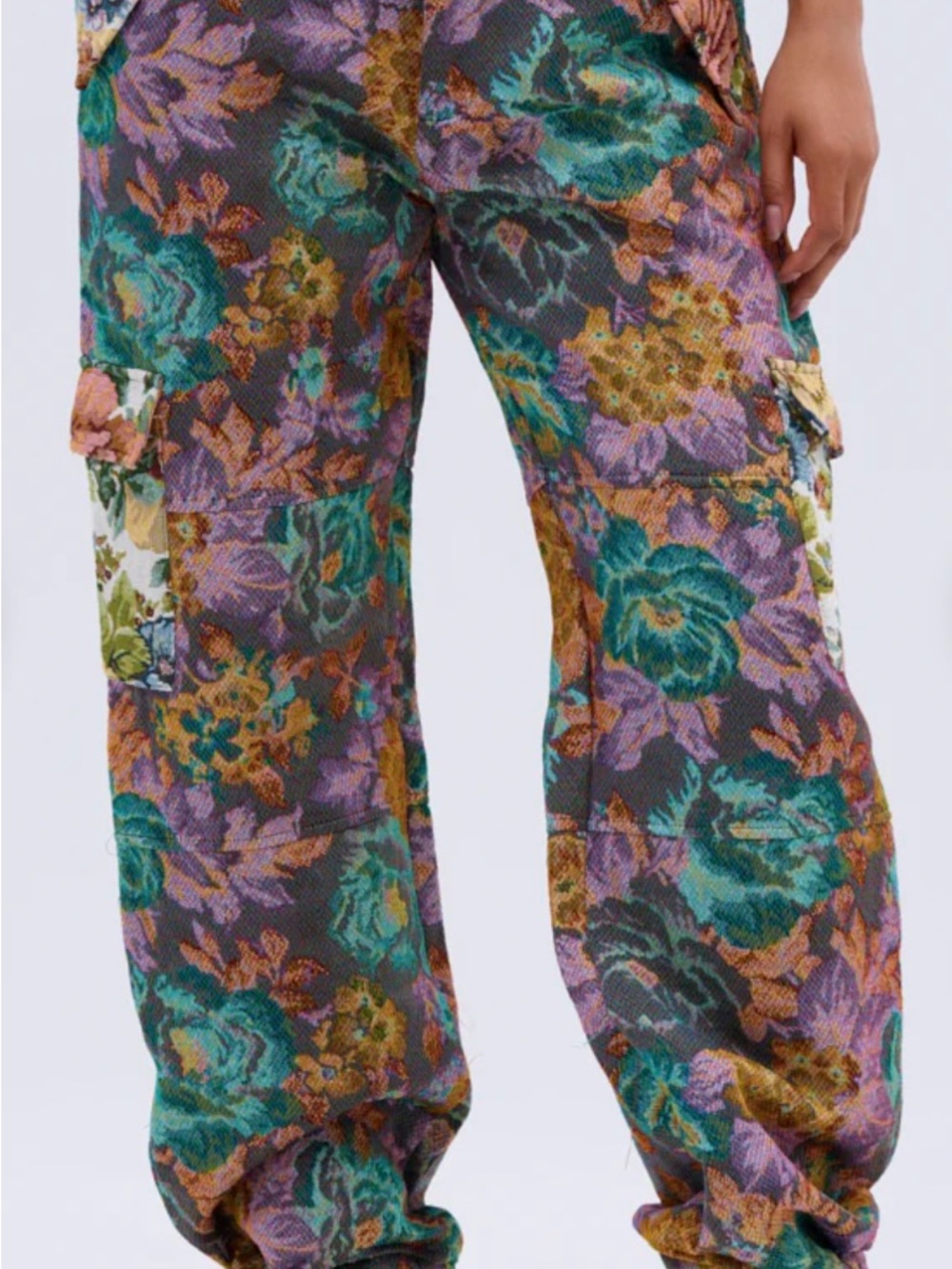 Logan Square Jacquard Cargo Pant Lace Up Top Set - Picture 3 of 4